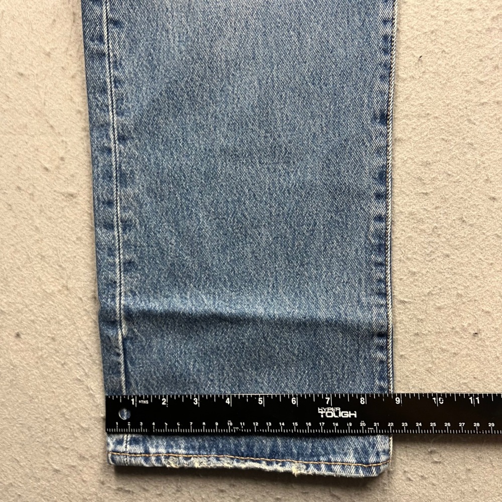 Levis Premium 501 93 Straight Jeans Mens 35x32 Light Wash Distressed 79830-0294 - Picture 3 of 11